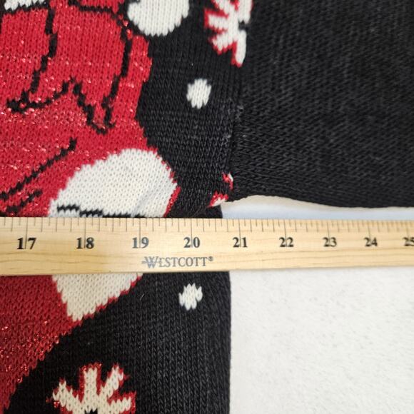 VTG Christmas Sweater Womens M Cat Kitten Kitty Holiday Made in USA Red Grandma - Picture 10 of 12